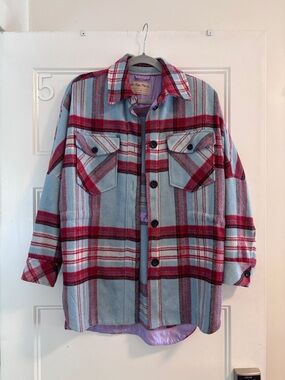 Free People Plaid Shacket